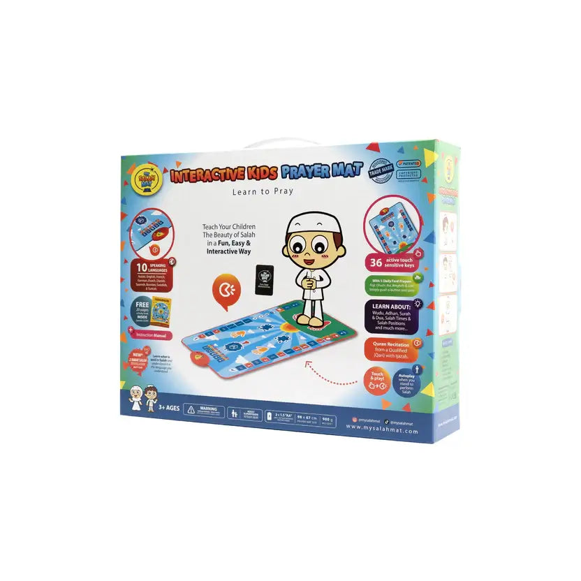 Kids Interactive Prayer Mat (Blue) | Learn Salah Step by Step