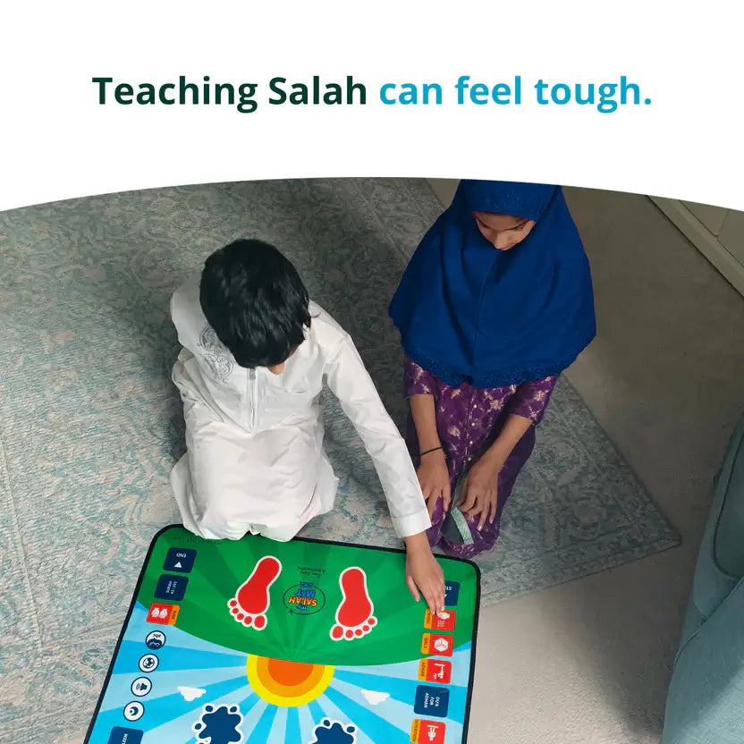 Kids Interactive Prayer Mat (Blue) | Learn Salah Step by Step