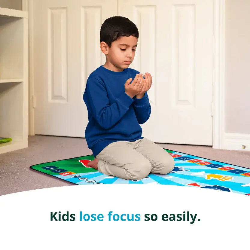 Kids Interactive Prayer Mat (Blue) | Learn Salah Step by Step