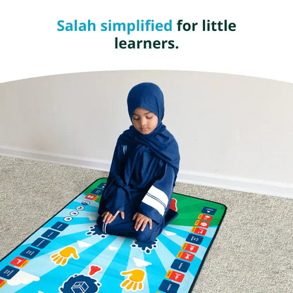 Kids Interactive Prayer Mat (Blue) | Learn Salah Step by Step