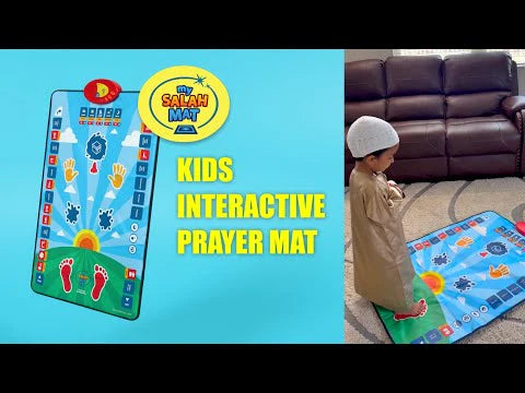 Kids Interactive Prayer Mat (Blue) | Learn Salah Step by Step